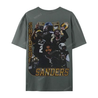 SHEDEUR SANDERS Casual Short Sleeve T-Shirt  