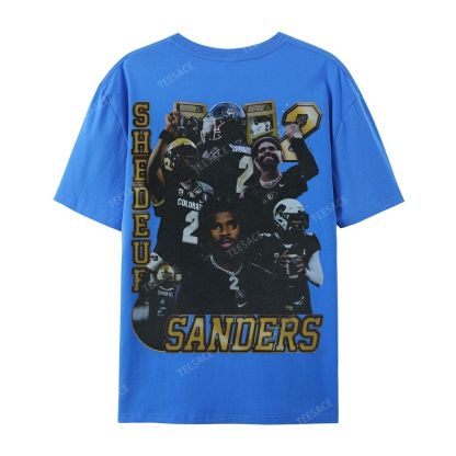 SHEDEUR SANDERS Casual Short Sleeve T-Shirt  