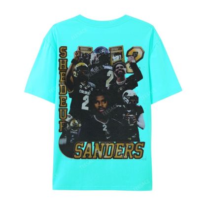 SHEDEUR SANDERS Casual Short Sleeve T-Shirt  