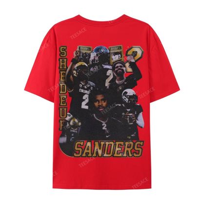 SHEDEUR SANDERS Casual Short Sleeve T-Shirt  
