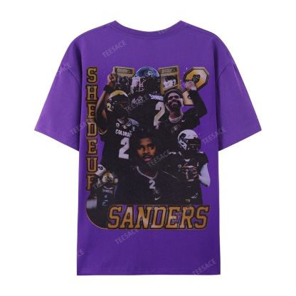 SHEDEUR SANDERS Casual Short Sleeve T-Shirt  