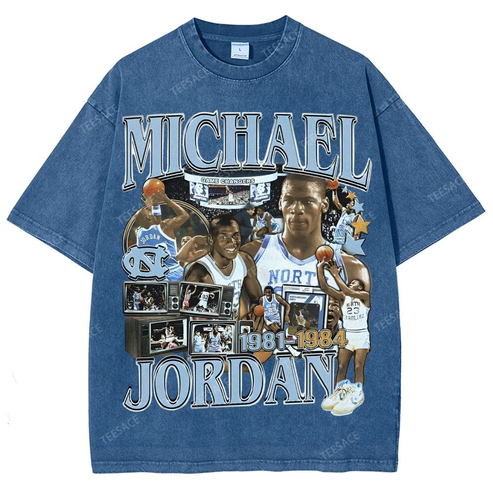 MICHAEL JORDAN Vintage Tee Unisex Fit Washed T-Shirt