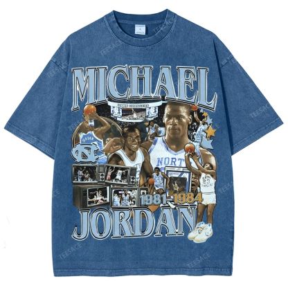 MICHAEL JORDAN Vintage Tee Unisex Fit Washed T-Shirt