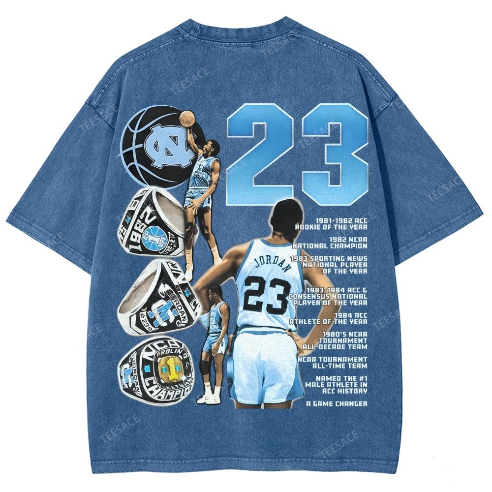 MICHAEL JORDAN Vintage Tee Unisex Fit Washed T-Shirt