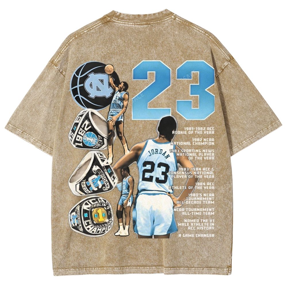 MICHAEL JORDAN Vintage Tee Unisex Fit Washed T-Shirt