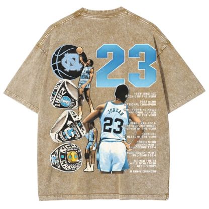 MICHAEL JORDAN Vintage Tee Unisex Fit Washed T-Shirt