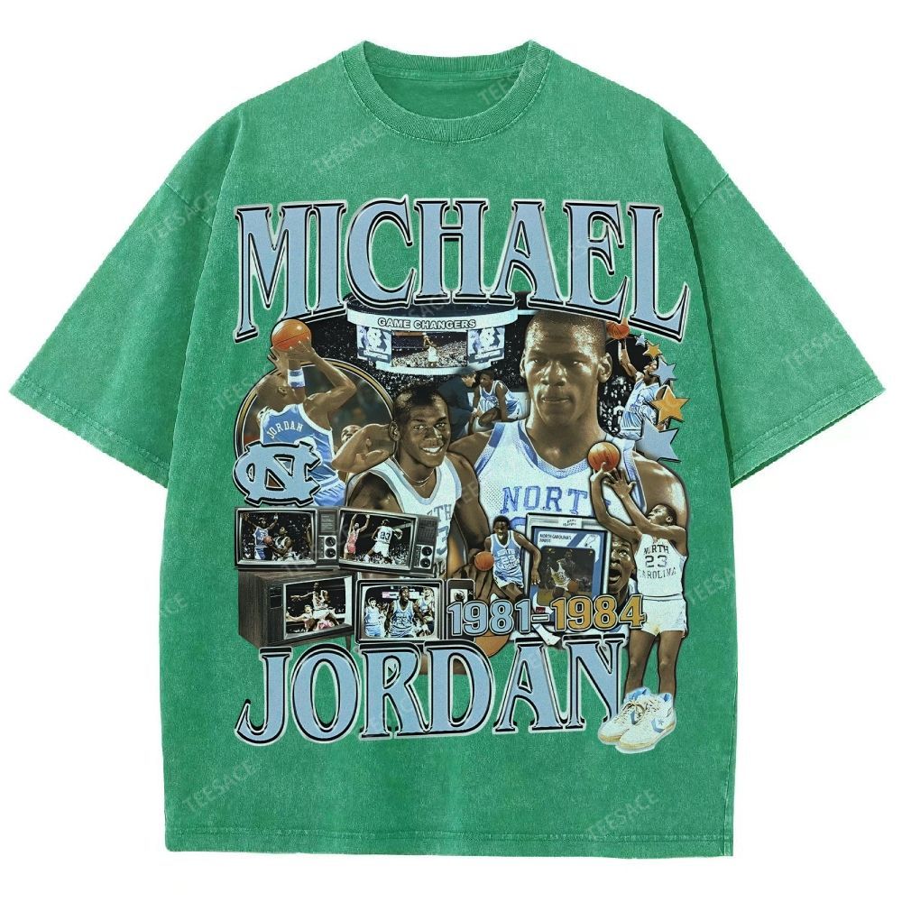 MICHAEL JORDAN Vintage Tee Unisex Fit Washed T-Shirt