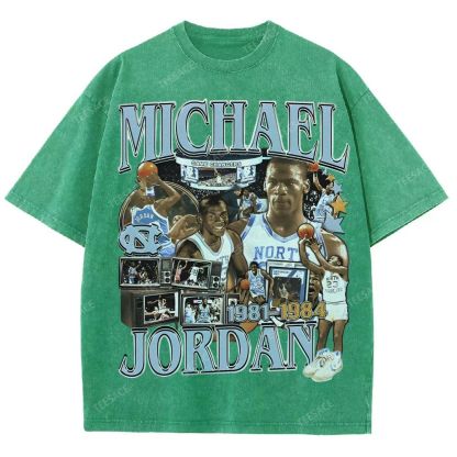 MICHAEL JORDAN Vintage Tee Unisex Fit Washed T-Shirt