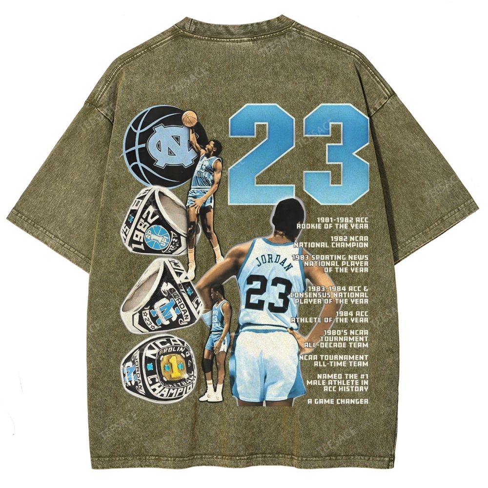 MICHAEL JORDAN Vintage Tee Unisex Fit Washed T-Shirt