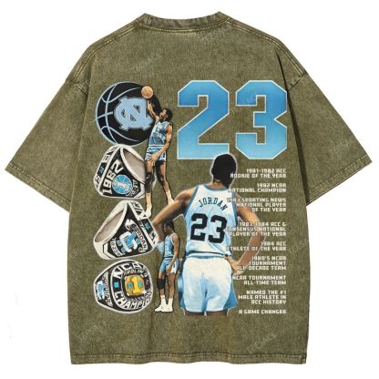 MICHAEL JORDAN Vintage Tee Unisex Fit Washed T-Shirt