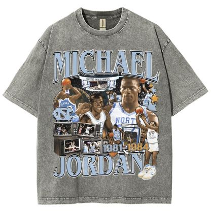 MICHAEL JORDAN Vintage Tee Unisex Fit Washed T-Shirt