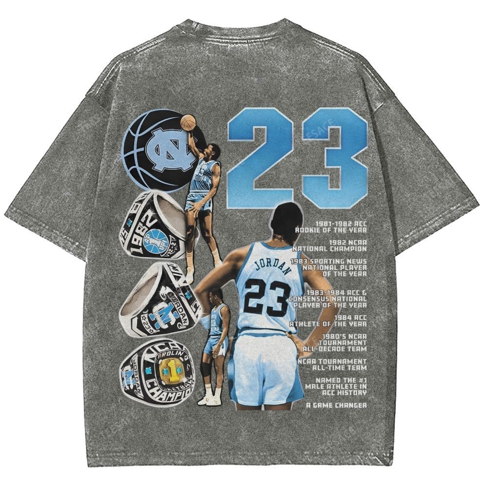 MICHAEL JORDAN Vintage Tee Unisex Fit Washed T-Shirt