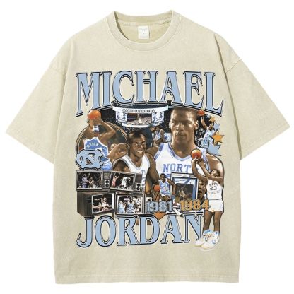MICHAEL JORDAN Vintage Tee Unisex Fit Washed T-Shirt