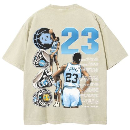 MICHAEL JORDAN Vintage Tee Unisex Fit Washed T-Shirt