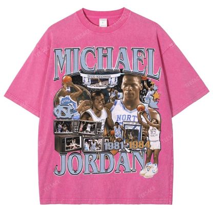 MICHAEL JORDAN Vintage Tee Unisex Fit Washed T-Shirt