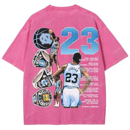 MICHAEL JORDAN Vintage Tee Unisex Fit Washed T-Shirt