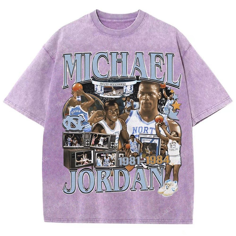 MICHAEL JORDAN Vintage Tee Unisex Fit Washed T-Shirt