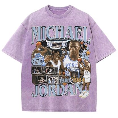 MICHAEL JORDAN Vintage Tee Unisex Fit Washed T-Shirt