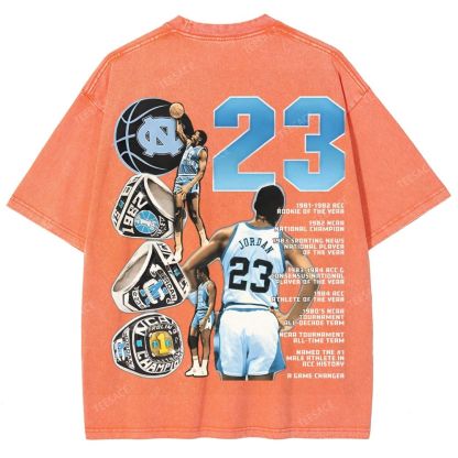 MICHAEL JORDAN Vintage Tee Unisex Fit Washed T-Shirt