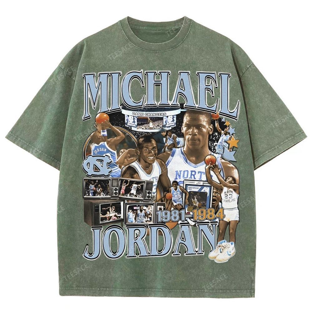 MICHAEL JORDAN Vintage Tee Unisex Fit Washed T-Shirt