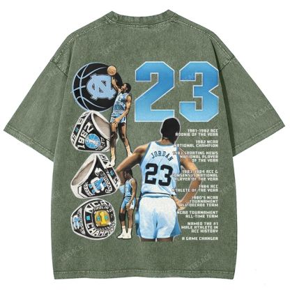 MICHAEL JORDAN Vintage Tee Unisex Fit Washed T-Shirt