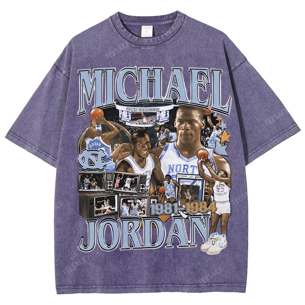 MICHAEL JORDAN Vintage Tee Unisex Fit Washed T-Shirt