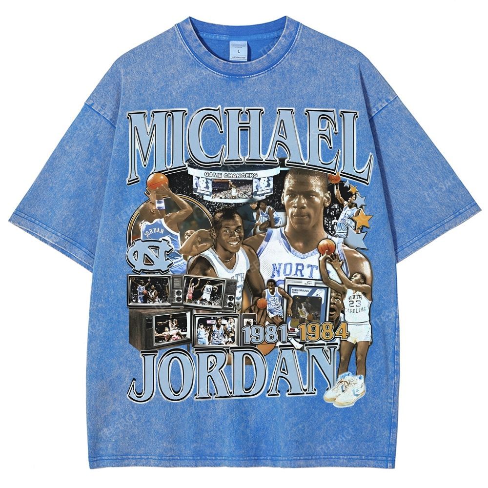 MICHAEL JORDAN Vintage Tee Unisex Fit Washed T-Shirt
