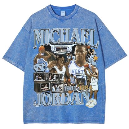 MICHAEL JORDAN Vintage Tee Unisex Fit Washed T-Shirt