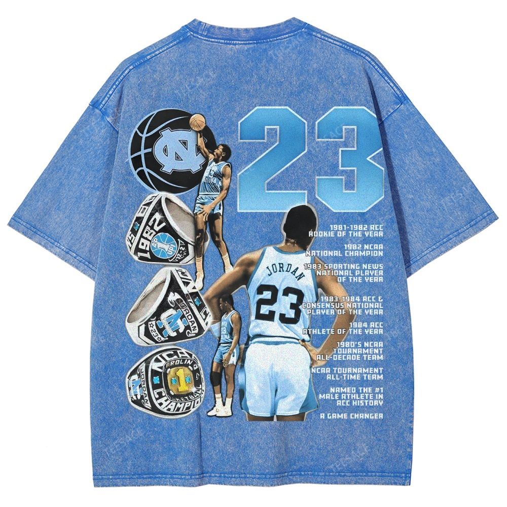 MICHAEL JORDAN Vintage Tee Unisex Fit Washed T-Shirt