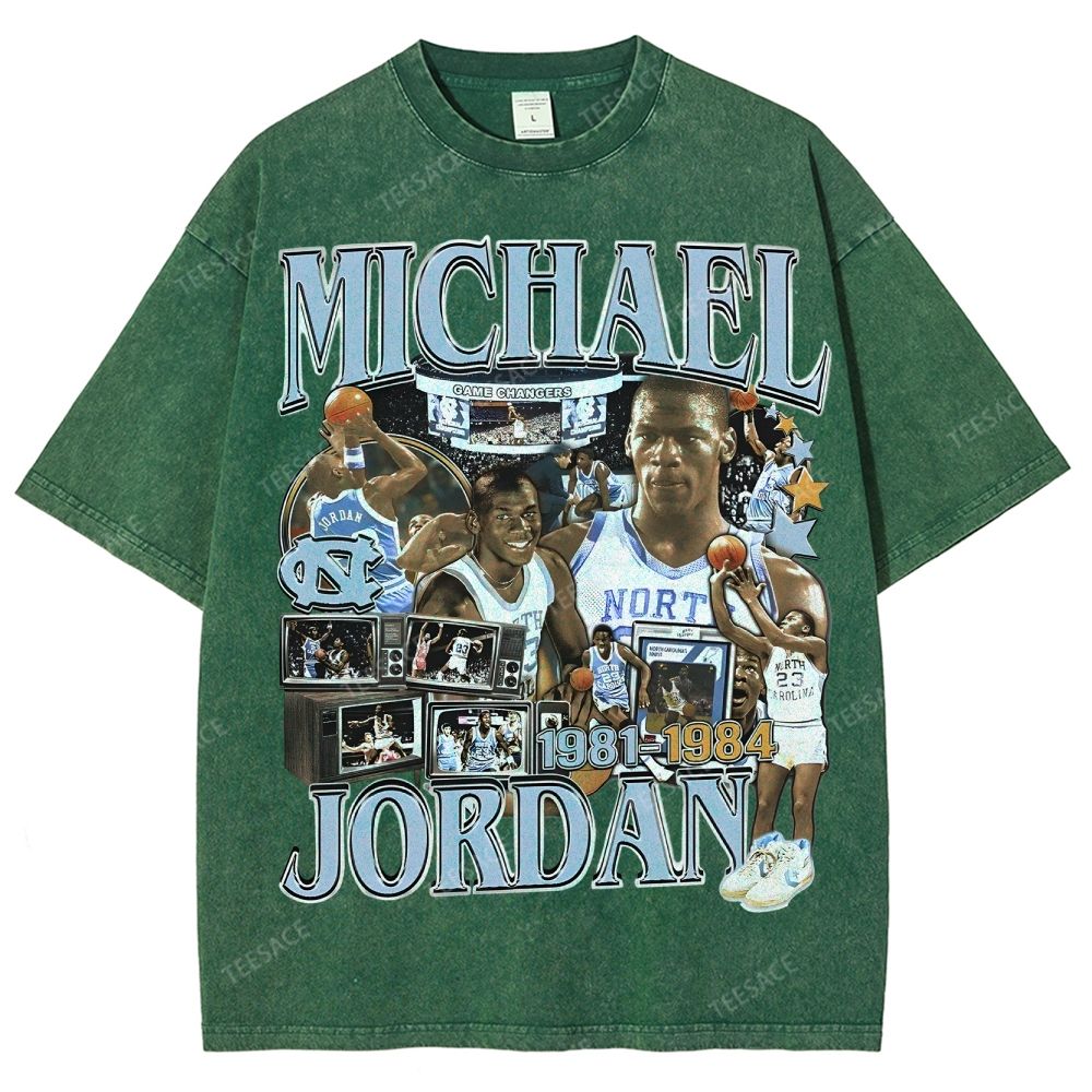 MICHAEL JORDAN Vintage Tee Unisex Fit Washed T-Shirt
