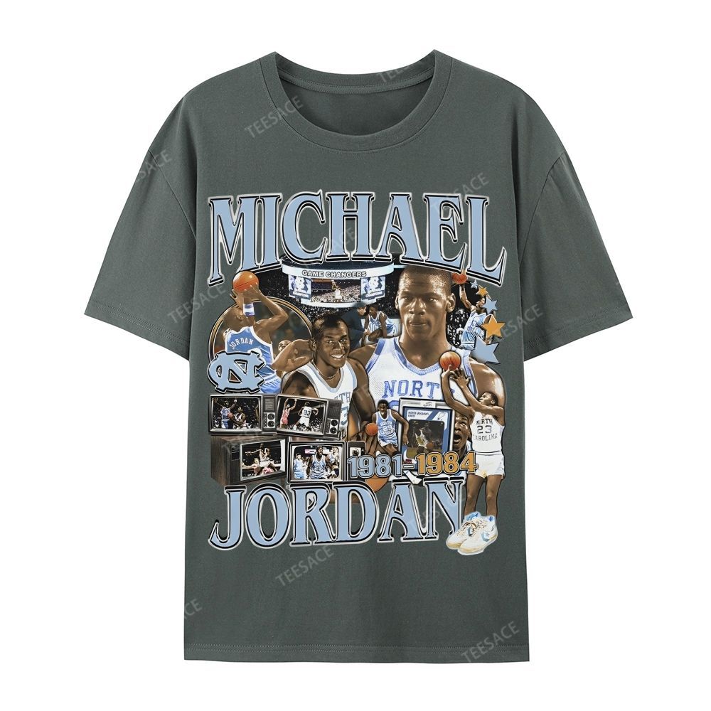 MICHAEL JORDAN Vintage Tee  Casual Short Sleeve T-Shirt 