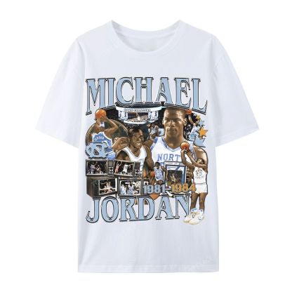 MICHAEL JORDAN Vintage Tee  Casual Short Sleeve T-Shirt 