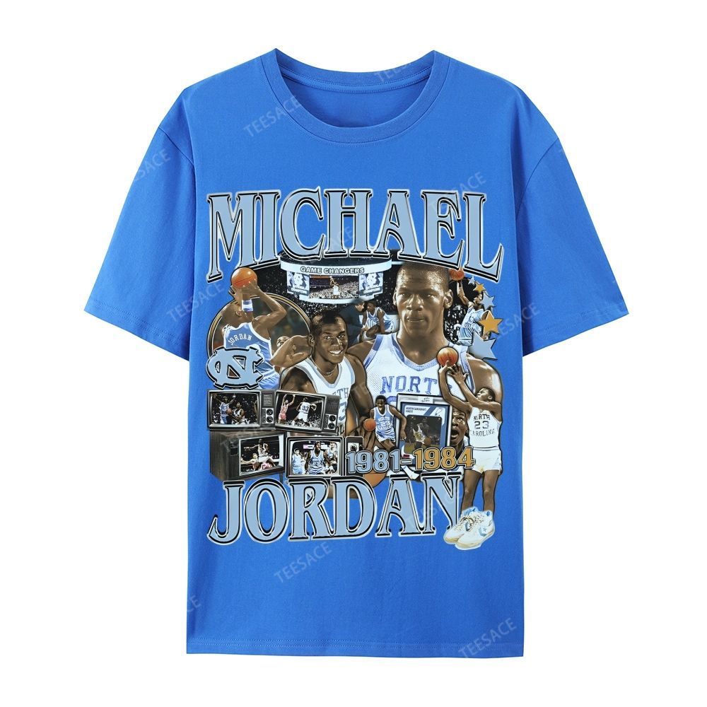 MICHAEL JORDAN Vintage Tee  Casual Short Sleeve T-Shirt 