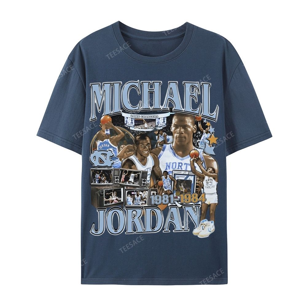 MICHAEL JORDAN Vintage Tee  Casual Short Sleeve T-Shirt 