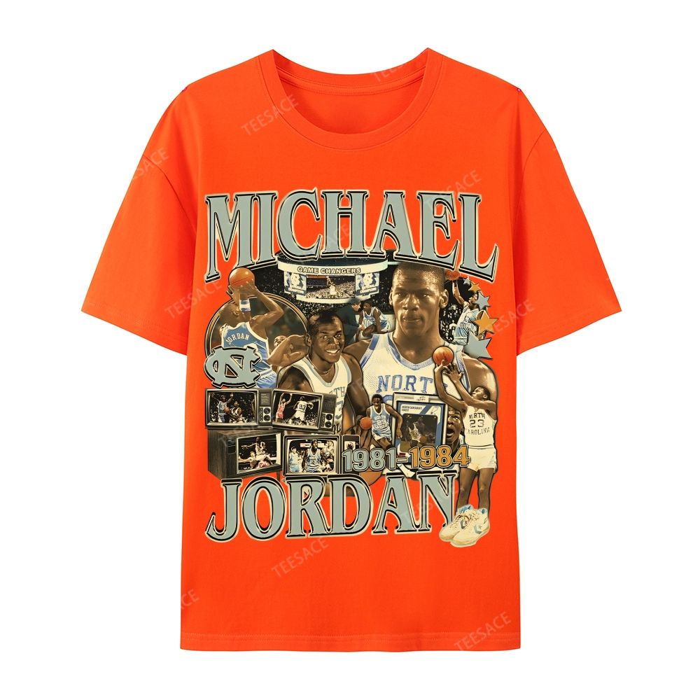 MICHAEL JORDAN Vintage Tee  Casual Short Sleeve T-Shirt 