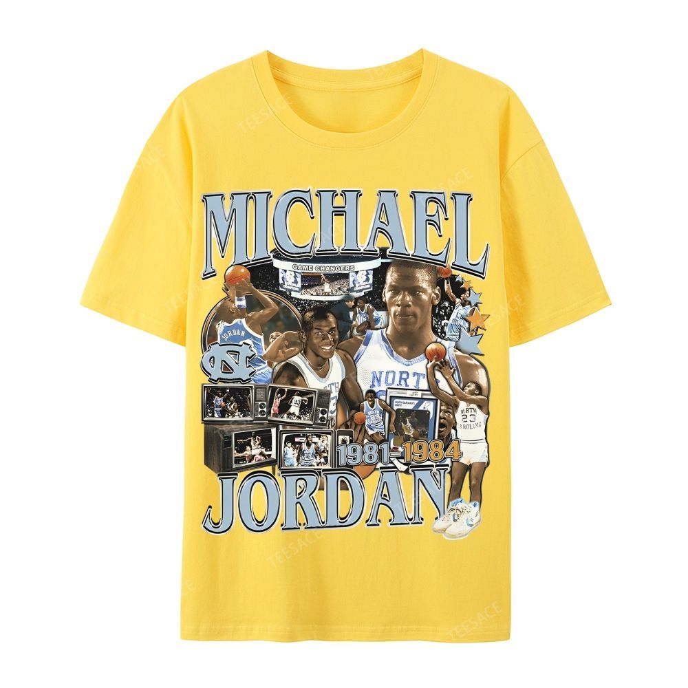 MICHAEL JORDAN Vintage Tee  Casual Short Sleeve T-Shirt 
