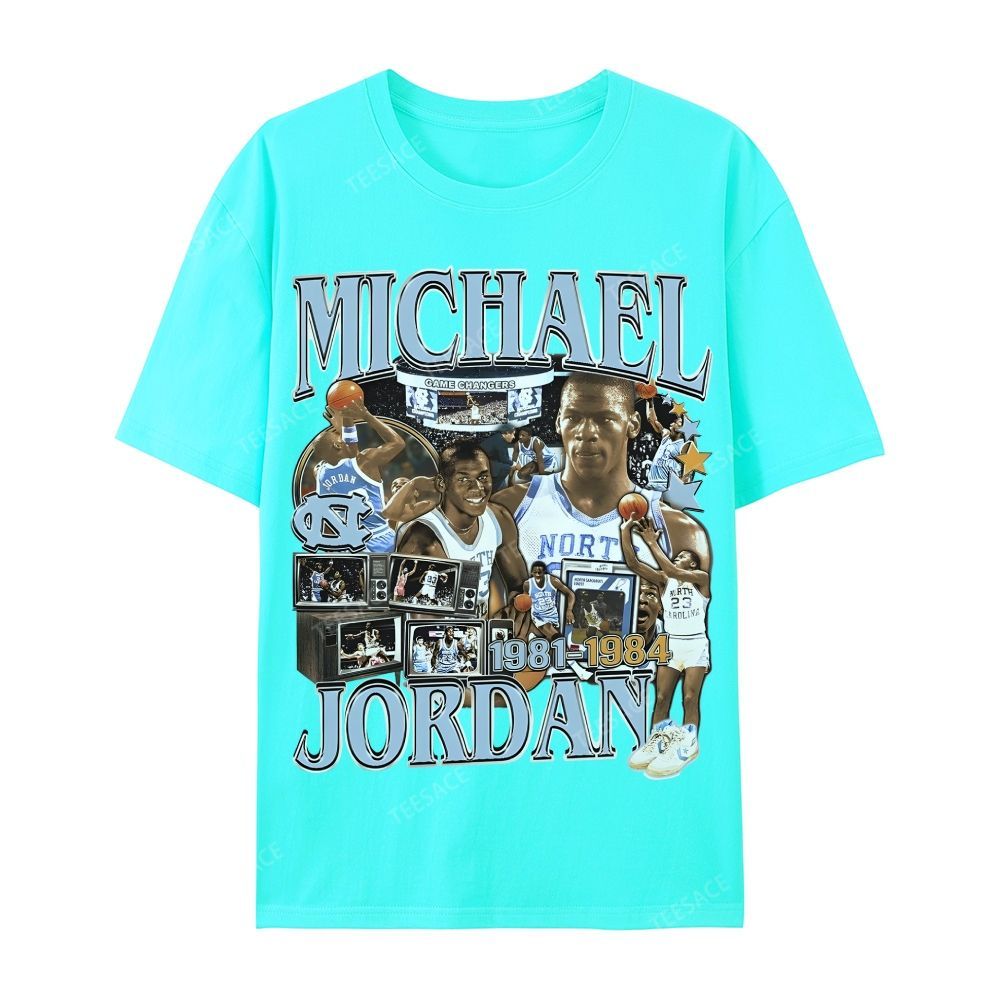 MICHAEL JORDAN Vintage Tee  Casual Short Sleeve T-Shirt 