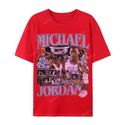 MICHAEL JORDAN Vintage Tee  Casual Short Sleeve T-Shirt 