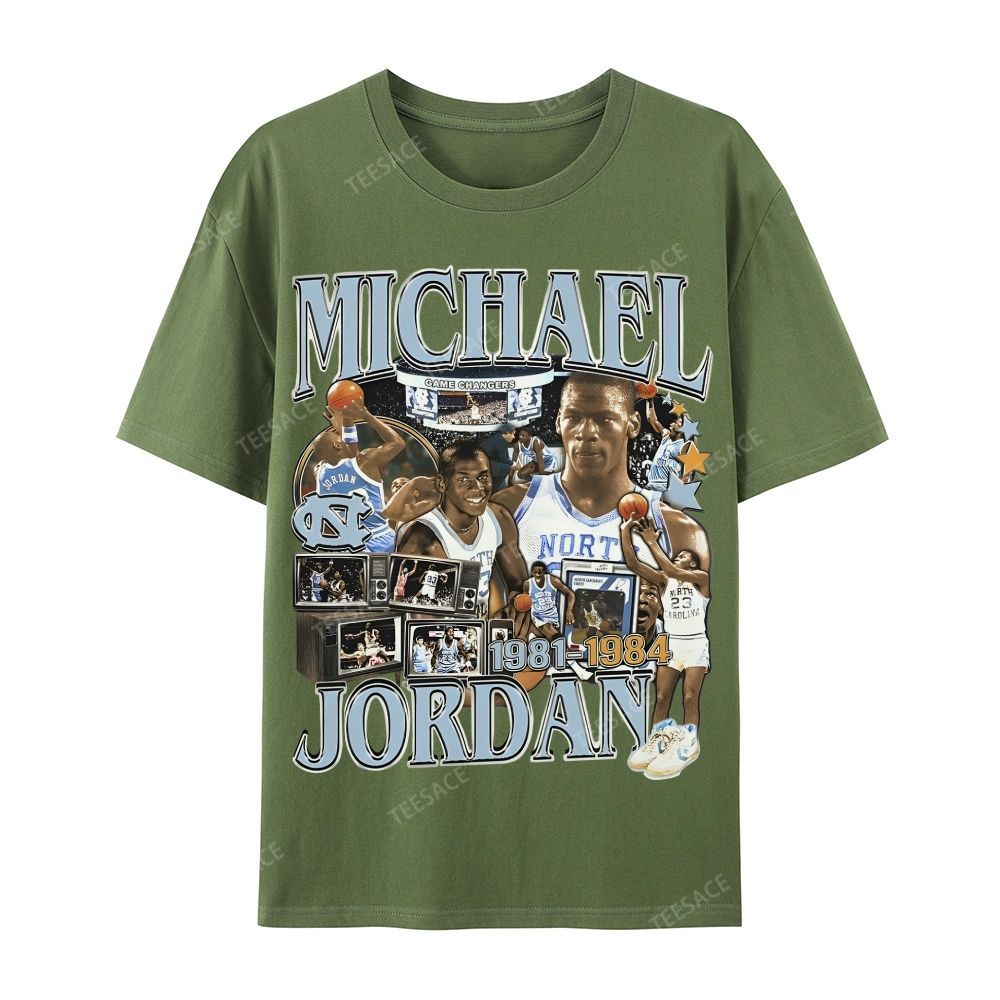 MICHAEL JORDAN Vintage Tee  Casual Short Sleeve T-Shirt 