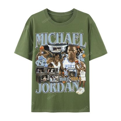 MICHAEL JORDAN Vintage Tee  Casual Short Sleeve T-Shirt 
