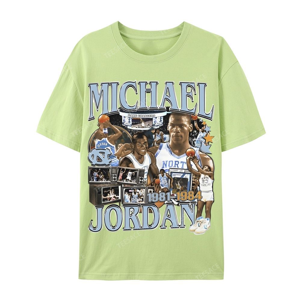 MICHAEL JORDAN Vintage Tee  Casual Short Sleeve T-Shirt 