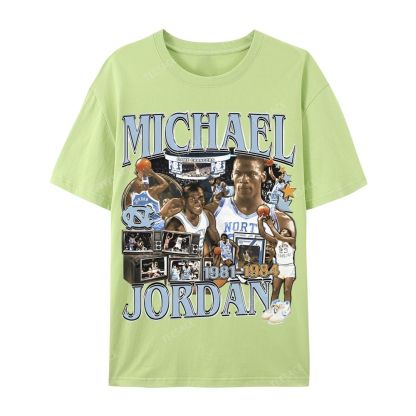 MICHAEL JORDAN Vintage Tee  Casual Short Sleeve T-Shirt 