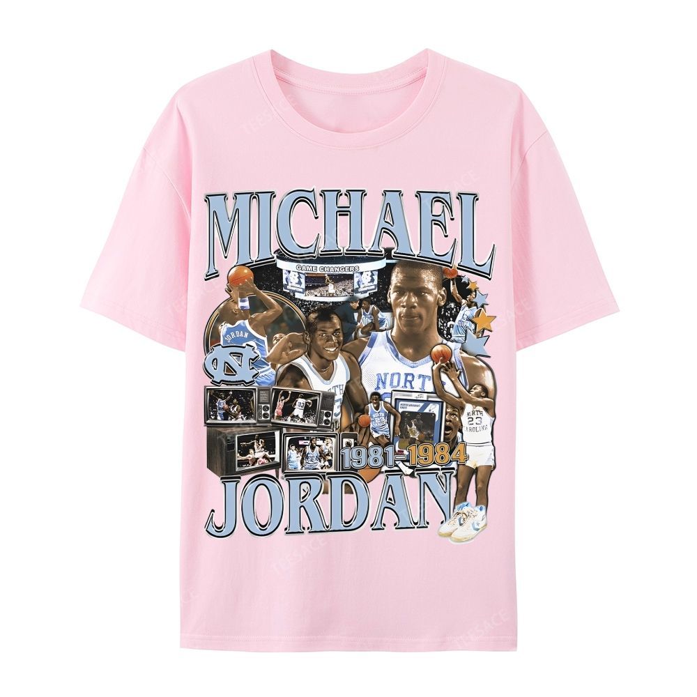 MICHAEL JORDAN Vintage Tee  Casual Short Sleeve T-Shirt 