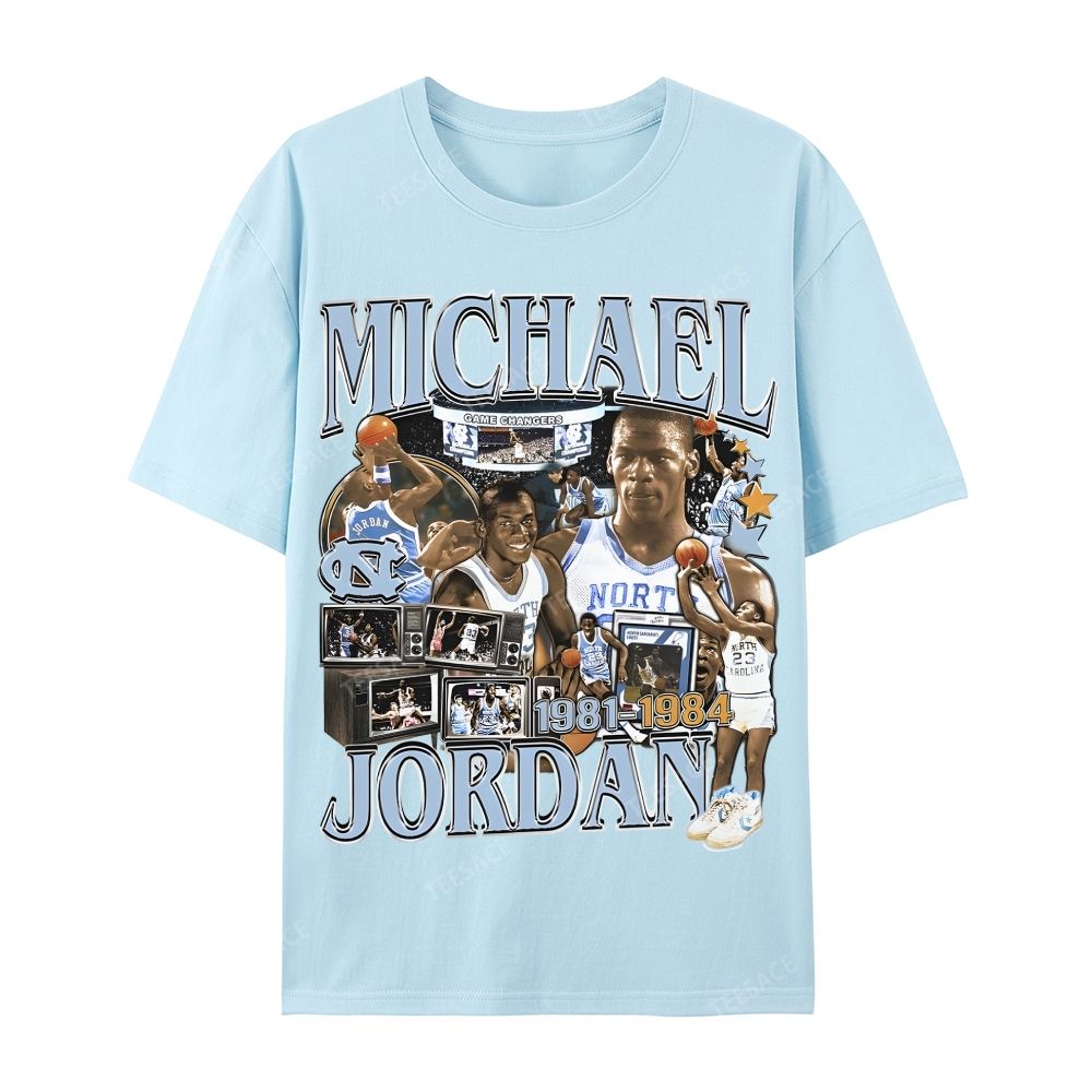 MICHAEL JORDAN Vintage Tee  Casual Short Sleeve T-Shirt 