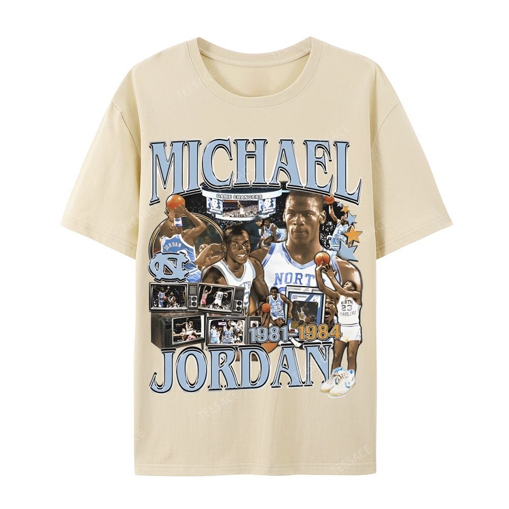 MICHAEL JORDAN Vintage Tee  Casual Short Sleeve T-Shirt 