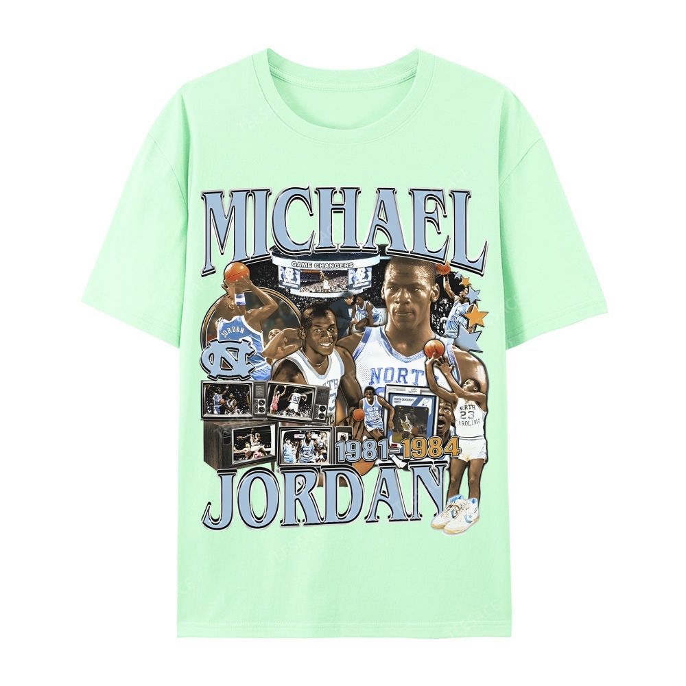 MICHAEL JORDAN Vintage Tee  Casual Short Sleeve T-Shirt 