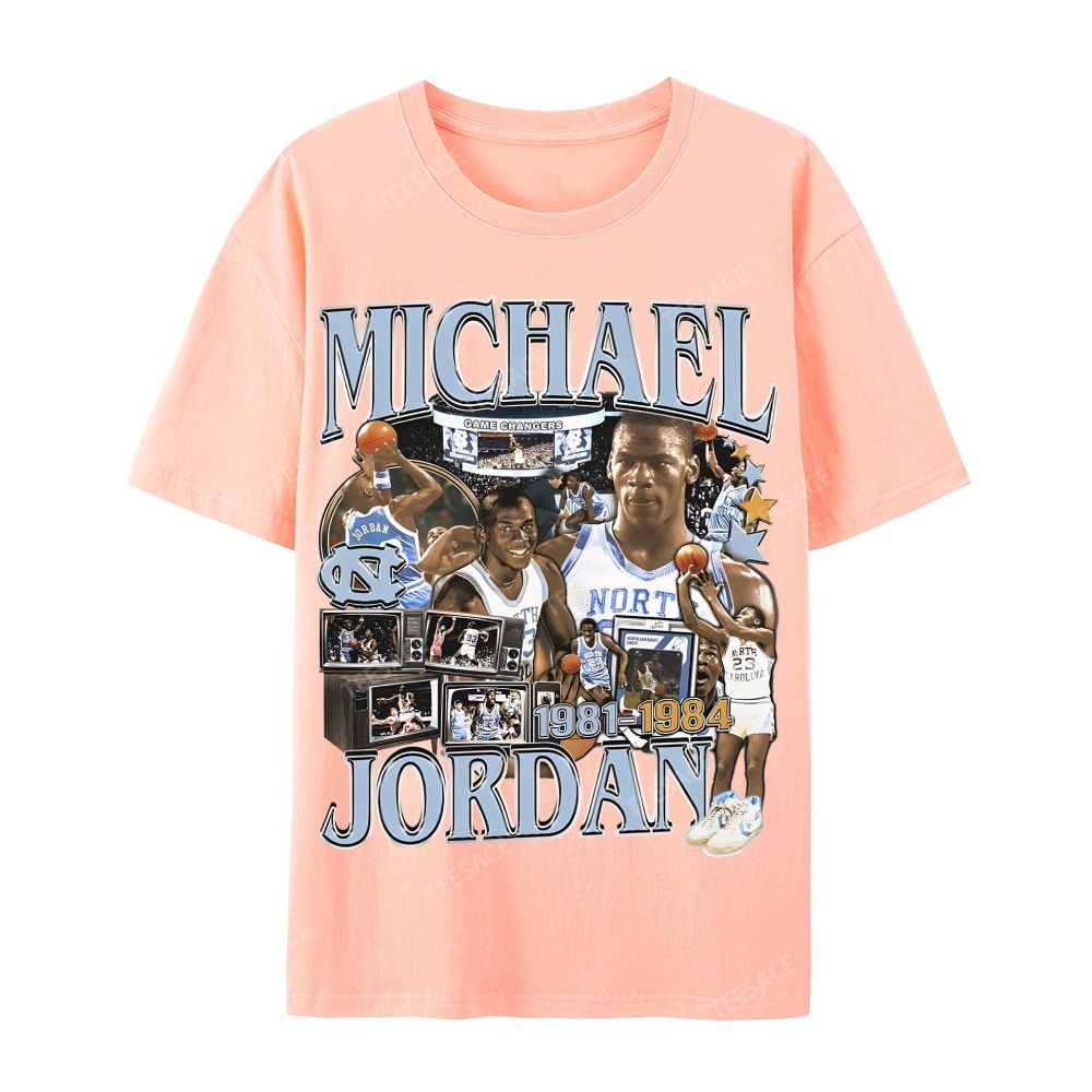 MICHAEL JORDAN Vintage Tee  Casual Short Sleeve T-Shirt 