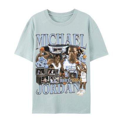 MICHAEL JORDAN Vintage Tee  Casual Short Sleeve T-Shirt 