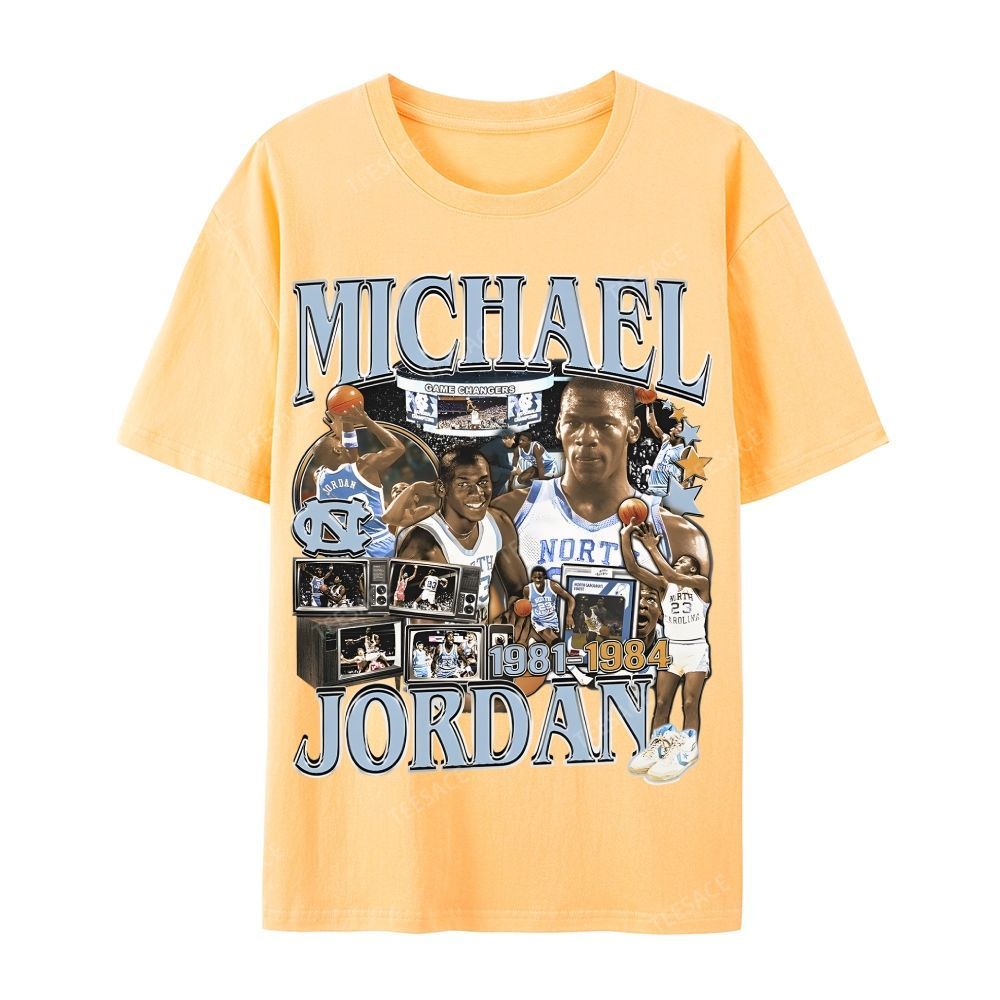 MICHAEL JORDAN Vintage Tee  Casual Short Sleeve T-Shirt 