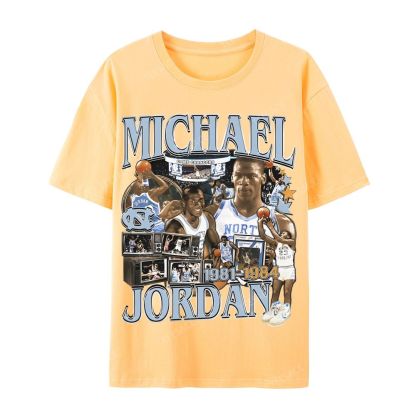 MICHAEL JORDAN Vintage Tee  Casual Short Sleeve T-Shirt 